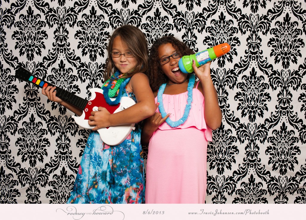 Kids rocking it in the photobooth - Pinstripes of Edina MN
